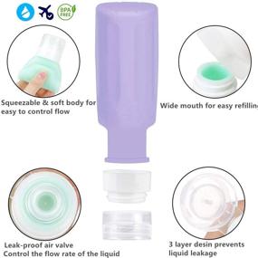 img 3 attached to 🧴 Silicone Squeezable Travel Containers - Leakproof Toiletries