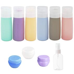 img 4 attached to 🧴 Silicone Squeezable Travel Containers - Leakproof Toiletries