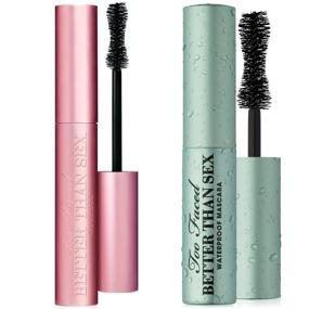 img 1 attached to ✨ Enhance Your Lashes Rain or Shine with Too Faced Better Than Sex Mascara Duo - Regular Full Size and Travel Sized Waterproof Set