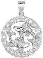 🌞 sleek sterling silver zodiac sun sign symbol pendant: perfect astrological accessory! logo