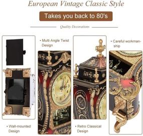 img 1 attached to 🕰️ Vintage European-Style Antique Clock with Pendulum, Chimes, and Table/Wall Mount - Ideal for Home Decoration (02)