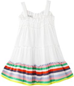 img 3 attached to HILEELANG Girl Summer Beach Dress: Stylish Halter Neck Sleeveless Tank Outfit Sundress for Girls 1-12Y