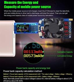 img 2 attached to 🔌 AT35 USB 3.0 Tester Power Meter: Voltage, Current & USB Capacity Detector with IPS Color Display