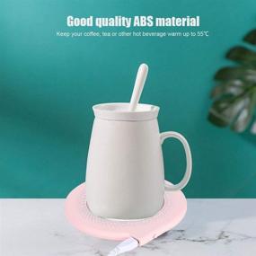 img 3 attached to ☕ Stay Warm with our USB Cup Heater: 55℃ Multifunctional Coffee Cup Warmer in Pretty Pink for Office and Home Use