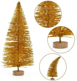 img 3 attached to 🎄 Colorful Upgrade: 32 PCS Artificial Mini Christmas Trees with Sisal Snow Frost – Perfect for Table Top Decor, Winter Crafts, and Home Decoration