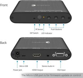 img 1 attached to gofanco Prophecy PRO-ScalerV2HD: Преобразователь VGA в HDMI Scaler Frame и аудио адаптер - 1080p, 1920x1200, расширенное масштабирование, обновление прошивки.