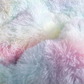 img 2 attached to Wajade Rainbow Comforter Fluffy Bedding