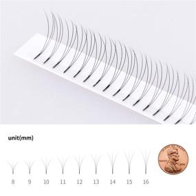 img 3 attached to LANKIZ 3D Volume Lash Extensions - Premade Fans, 0.1mm D Curl, 12mm Long Stem, Russian Volume Individual Lashes