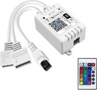 smart wifi led controller 2-port dual 4-pin output with 24-key remote - compatible 🔌 with alexa, google assistant, ifttt - for smd 5050, 3528 color changing led strip lights логотип