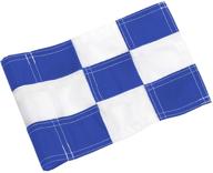 🏌️ high-quality kingtop checkered golf flag with tube inserted – 8" l x 6" h putting green flags for yard – durable 420d nylon mini pin flags logo