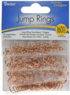 copper open jump rings by darice - 20 gauge - assorted sizes - 160-piece pack logo