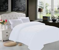 🛏️ elegant comfort all season double-fill goose down alternative comforter, full/queen size, white logo