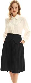 img 3 attached to Belle Poque Pleated Skirts Women Women's Clothing