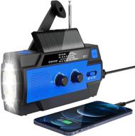 emergency hand crank radio with built-in flashlight for enhanced safety logo