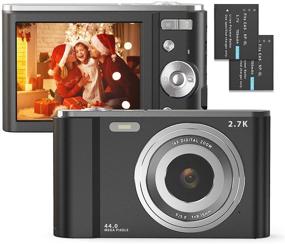 img 4 attached to 📷 FamBrow 2.7K Ultra HD 44 MP Vlogging Camera: Compact and Portable Mini Camera with 16X Digital Zoom and LCD Screen - Ideal for Beginners, Teens, and Kids (Black)