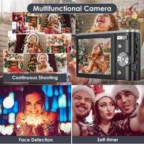 img 1 attached to 📷 FamBrow 2.7K Ultra HD 44 MP Vlogging Camera: Compact and Portable Mini Camera with 16X Digital Zoom and LCD Screen - Ideal for Beginners, Teens, and Kids (Black)