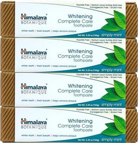 img 4 attached to Himalaya Whitening Toothpaste - Natural, Fluoride-Free & SLS-Free, 5.29 oz/150 gm (Pack of 4, Mint)