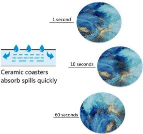 img 3 attached to Absorbent Ceramic Coasters for Food Service Equipment & Supplies