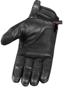 img 3 attached to 🧤 Quality Goat Leather & AirMesh Biker Gloves for Men - Jackets 4 Bikes Motorcycle Tactical Gloves