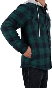 img 1 attached to ZENTHACE Quilted Button Flannel Jacket Men's Clothing for Shirts