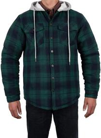 img 2 attached to ZENTHACE Quilted Button Flannel Jacket Men's Clothing for Shirts