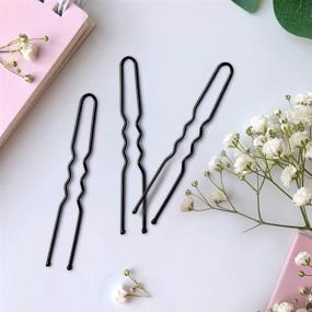 img 2 attached to 💇 IKOCO U Shaped Hair Pins: 80pcs Bun Hair Pins with Storage Box for Women & Girls (2.4 Inch)