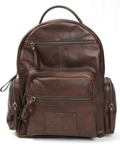 img 2 attached to 🎒 Rawlings Leather Rugged Backpack Chocolate - Durable and Stylish Travel Companion
