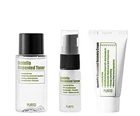 img 3 attached to 🧳 PURITO Centella Unscented Mini Travel Kit - Toner 30ml, Serum 15ml, Cream 12ml