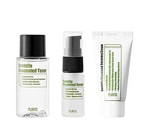 img 2 attached to 🧳 PURITO Centella Unscented Mini Travel Kit - Toner 30ml, Serum 15ml, Cream 12ml