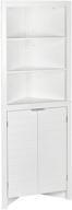 🏡 riverridge home madison collection: elegant tall white corner cabinet for stylish storage solutions logo