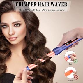 img 1 attached to 🌟 Brightup Curling Iron Set: 3 Barrel Hair Waver with Heat Protection Spray, Interchangeable Ceramic Barrels, LCD Display & Temp Adjustment - Instant Heating for Perfect Curls!