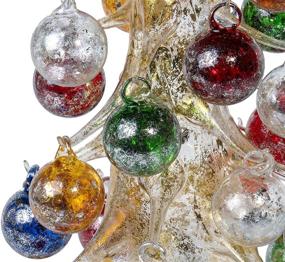 img 1 attached to 🎄 Red Co. 19.5" Oro Multicolore Vintage Inspired Mini Glass Christmas Tree: BUON Natale Series