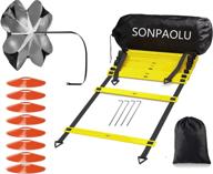 🏃 sonpaolu speed agility training set with ladder, cones, parachute & carrying bag – enhance quick footwork, agility, and speed logo