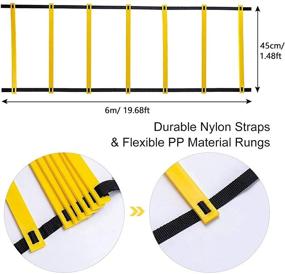 img 3 attached to 🏃 SONPAOLU Speed Agility Training Set with Ladder, Cones, Parachute & Carrying Bag – Enhance Quick Footwork, Agility, and Speed