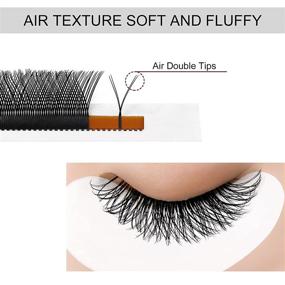 img 3 attached to 👁️ QUEWEL Y Lashes Extensions D Curl Volume Pre Fanned .07 MIX 8-15mm - Mixed 8-15mm C/D Curl .05 .07 Single Y Shape Eyelash Extensions Supplies (0.07 D MIX8-15mm)