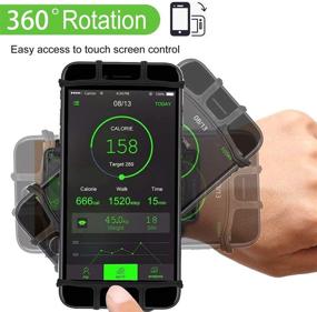 img 1 attached to 360° Rotatable Universal Sports Wristband for iPhone X/8 Plus/8/7/6s,Galaxy S9 Plus/S9/S8 & Other 4”-6.5”Smartphone, Running Armband for Hiking Biking Walking - Wristband Phone Holder