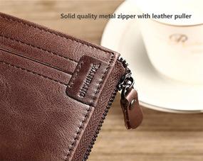 img 2 attached to 👜 Genuine Cowhide Leather Zipper Wallet: The Perfect Blend of Style and Functionality!