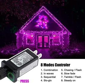 img 2 attached to 🎄 Enhance Your Holiday Décor with Purple Mini Christmas Lights - 39 Feet 100 LED Fairy Lights: Waterproof, Connectable Plug-In for Indoor and Outdoor Xmas Tree, Garland, Wreath Decoration