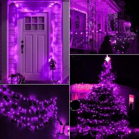 img 3 attached to 🎄 Enhance Your Holiday Décor with Purple Mini Christmas Lights - 39 Feet 100 LED Fairy Lights: Waterproof, Connectable Plug-In for Indoor and Outdoor Xmas Tree, Garland, Wreath Decoration