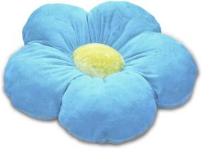 img 4 attached to 🌺 Colorful Floral Floor Pillow Seating Cushion - Charming Room Decor for Girls, Teens, Tweens & Toddlers - Perfect Flower Pillow for Reading and Lounging - Super Comfy for Kids - Medium 20" Diameter