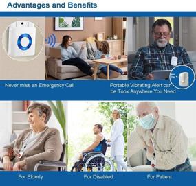 img 3 attached to 🔔 Wireless Caregiver Pager System: Personal Alert Panic Button for Home Elderly Nurses Calling with Portable & Plugin Receivers