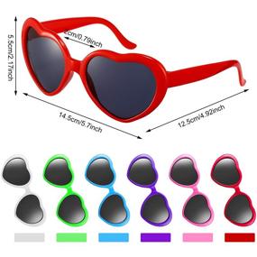 img 1 attached to 🌈 Vibrant Hairpieces: Colorful Sunglasses Halloween Supplies