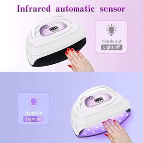 img 1 attached to BEENLE Double Hand UV LED Nail Lamp: 220W Fast Dryer with Auto Sensor, Portable Handle, 5 Timer Setting, Larger Space - Perfect Nail Art Accessories Gift