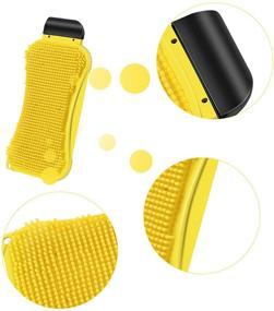 img 3 attached to 🧽 2-Piece Silicone Sponges for Dishes: Efficient Cleaning Dish Scrubber Set for Kitchen Gadgets –Yellow/Green