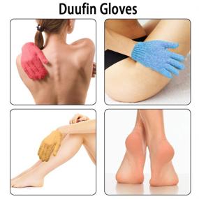 img 2 attached to 🧤 Duufin 14 Pairs Exfoliating Gloves - Body Scrub Bath Glove for Shower, Spa, Massage & Body Scrubs - Exfoliator Glove for Effective Cleaning