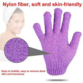 img 3 attached to 🧤 Duufin 14 Pairs Exfoliating Gloves - Body Scrub Bath Glove for Shower, Spa, Massage & Body Scrubs - Exfoliator Glove for Effective Cleaning