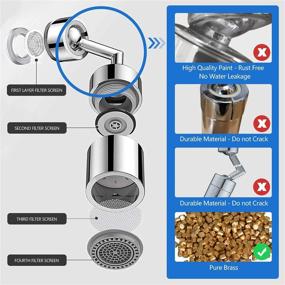 img 1 attached to ⚙️ Enhanced Universal 720° Rotating Sink Faucet Attachment – 2 Spray Modes with Leak Proof 55/64″ Female Thread Faucet Aerator