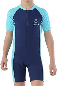 img 4 attached to 🏊 Boys' Swimwear - Karrack Guard Short Sleeve Swimsuit