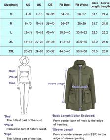 img 1 attached to Womens Winter Fleece Drawstring Military