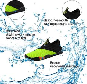 img 2 attached to Quick-Drying Anti-Slip Barefoot Men's Water Shoes